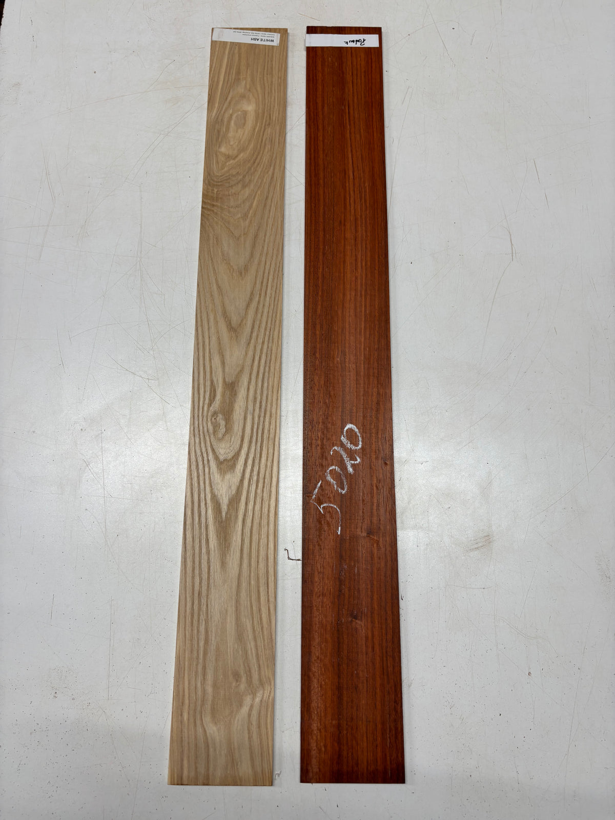 2 Pack, 2 Species, Padauk + White Ash Thin Stock Lumber 36" x 4" x 1/4" #5020 Exotic Wood Zone 