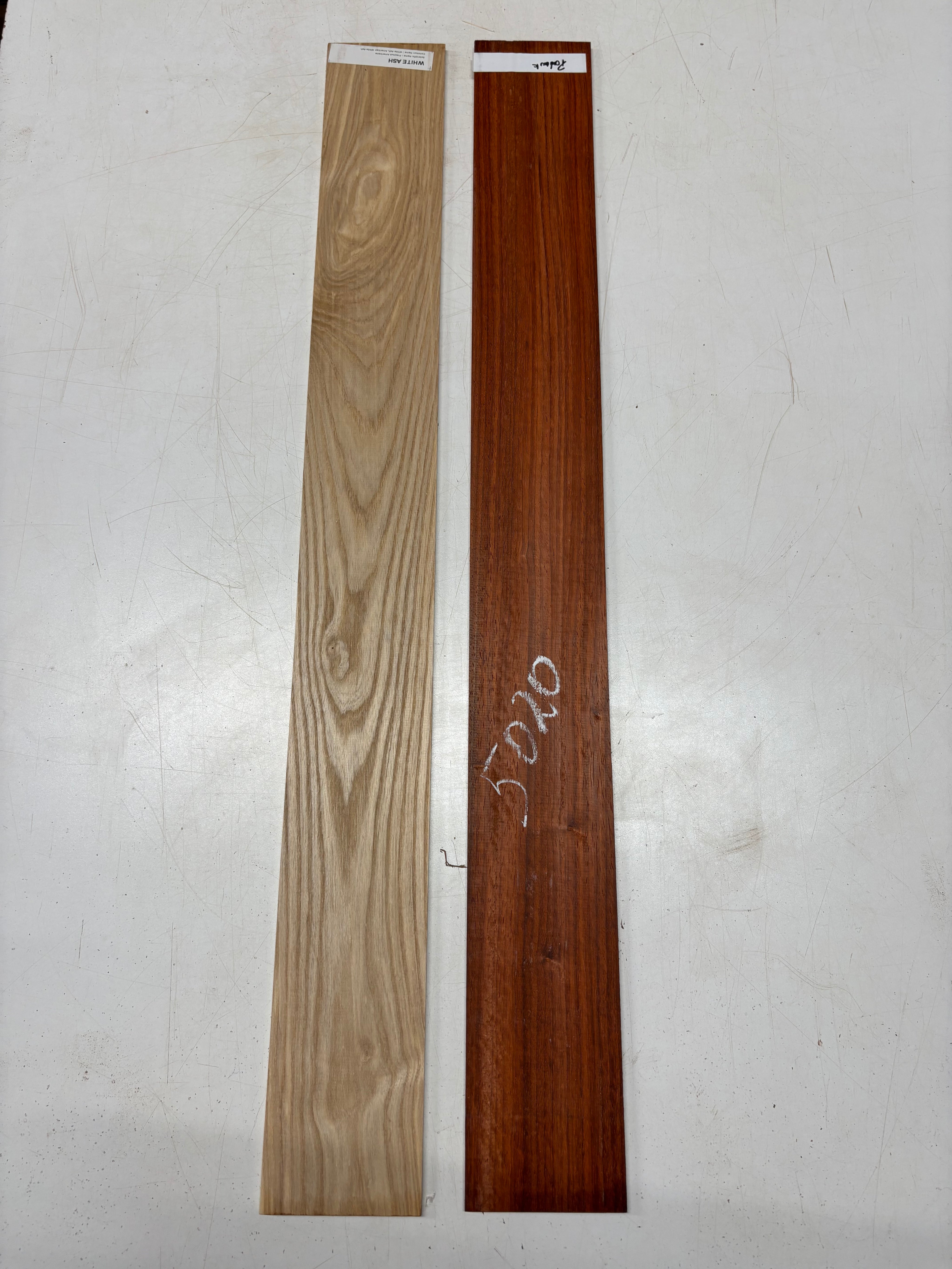 2 Pack, 2 Species, Padauk + White Ash Thin Stock Lumber 36" x 4" x 1/4" #5020 Exotic Wood Zone 