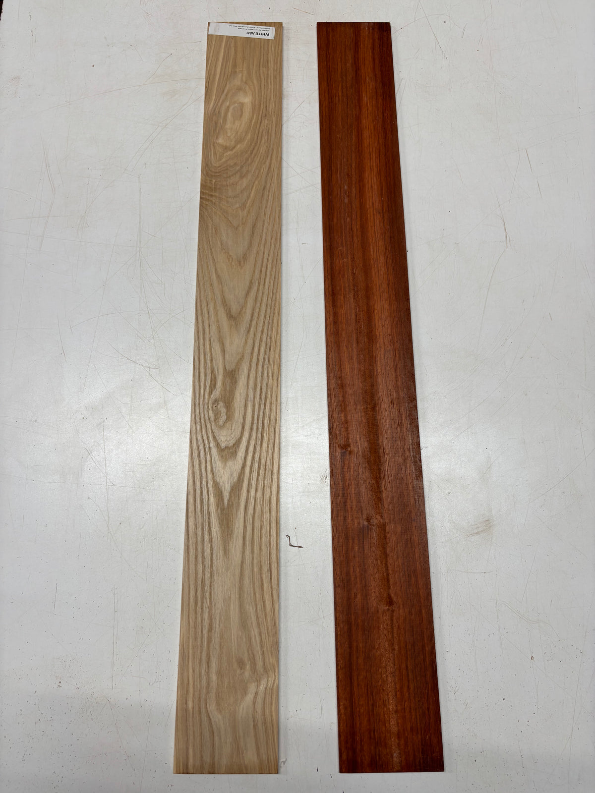 2 Pack, 2 Species, Padauk + White Ash Thin Stock Lumber 36" x 4" x 1/4" #5020 Exotic Wood Zone 
