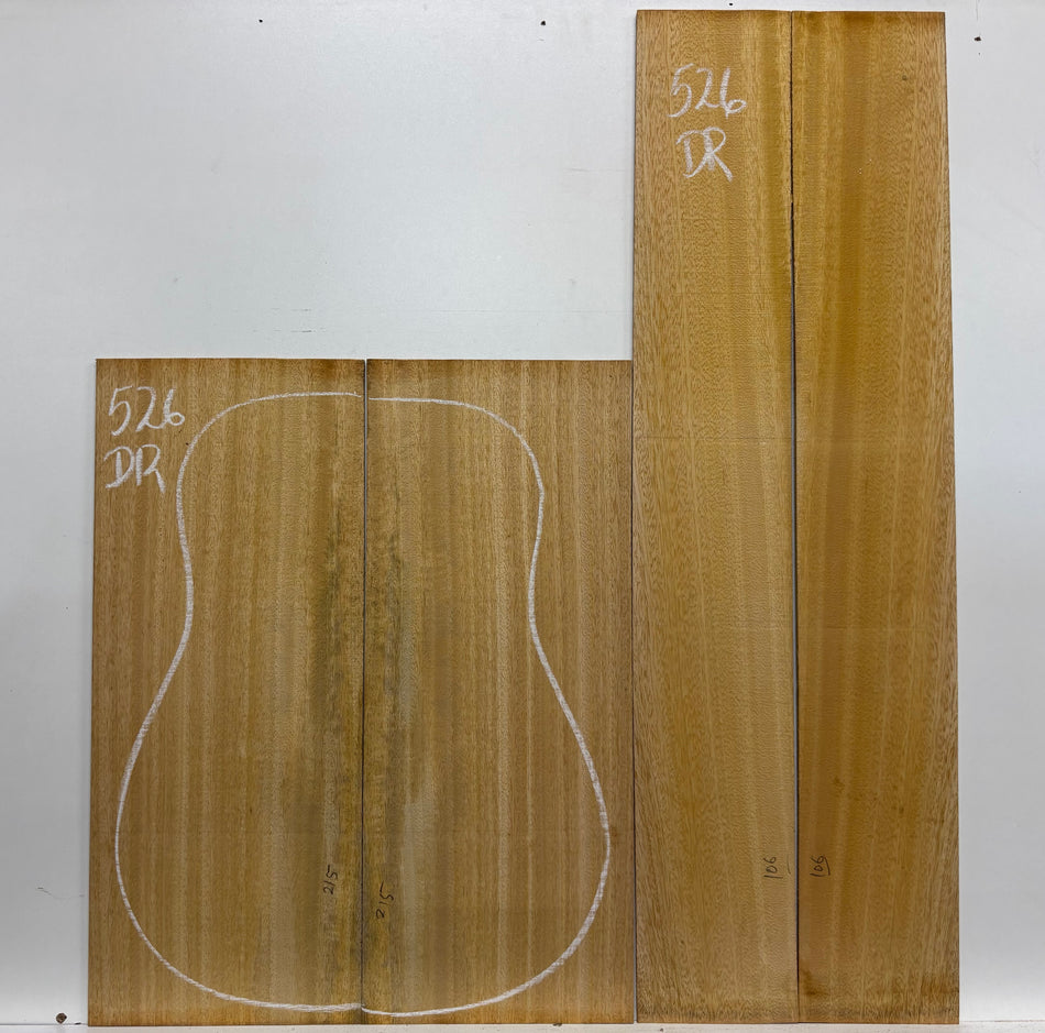 Golden Mango Dreadnought Guitar Back and Side Set #526