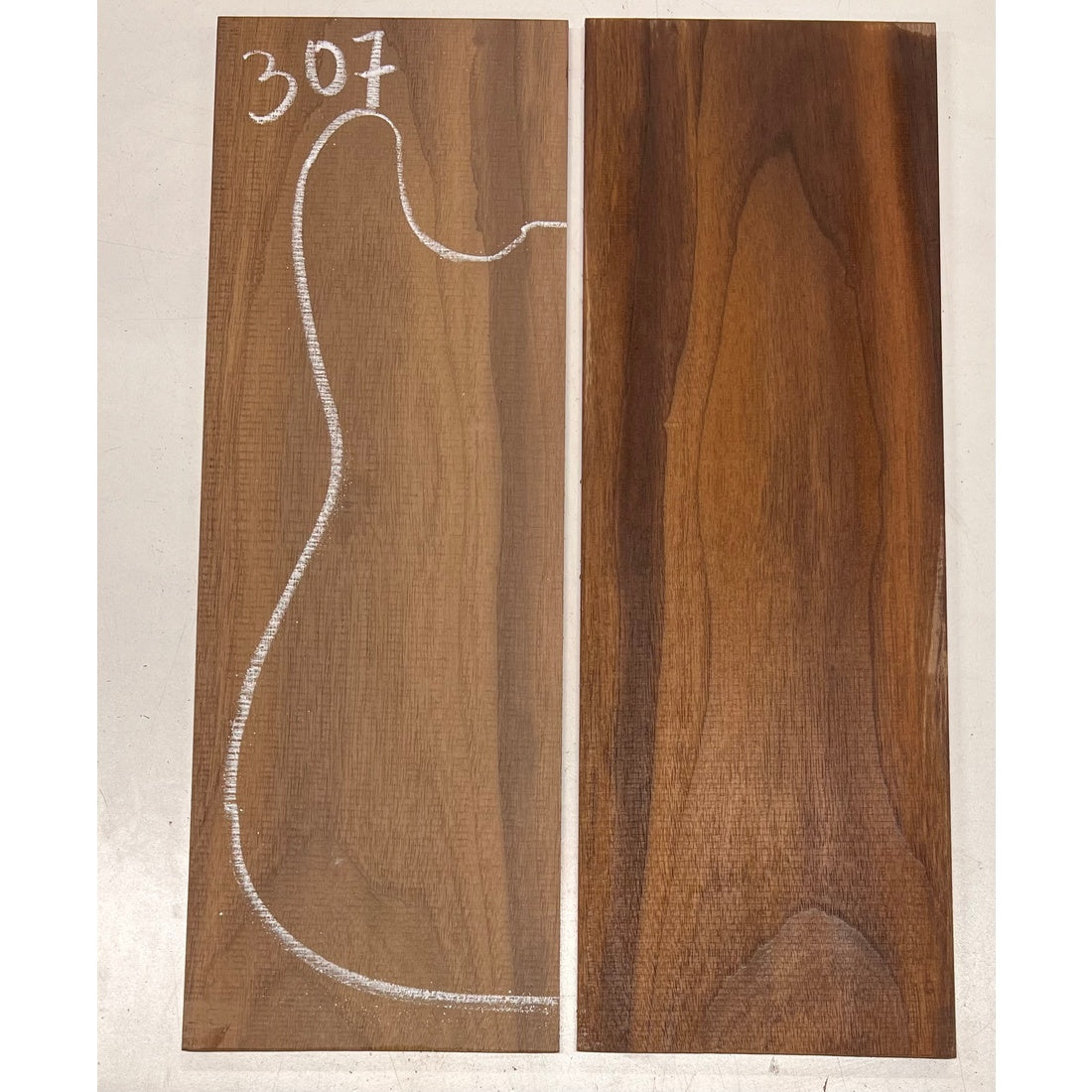 Black Walnut Bookmatched Guitar Drop Tops 21" x 7-1/4" x 1/4" #307 - Exotic Wood Zone - Buy online Across USA 