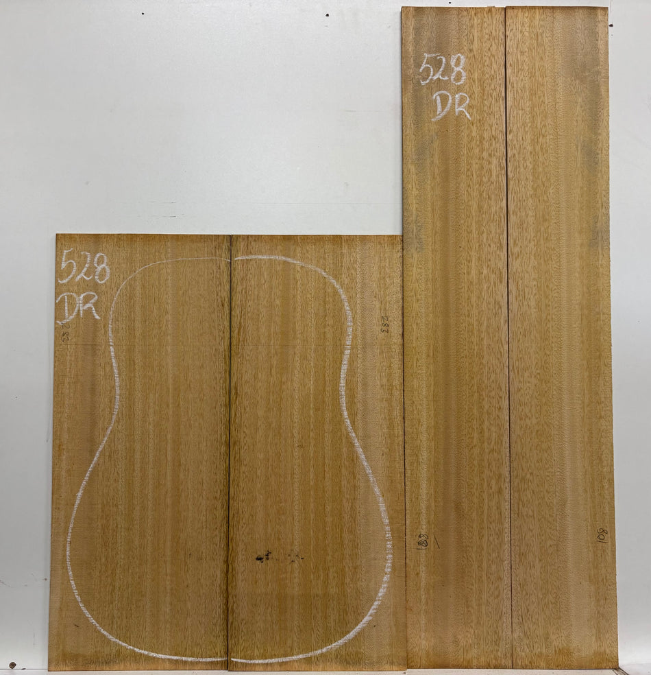 Golden Mango Dreadnought Guitar Back and Side Set #528