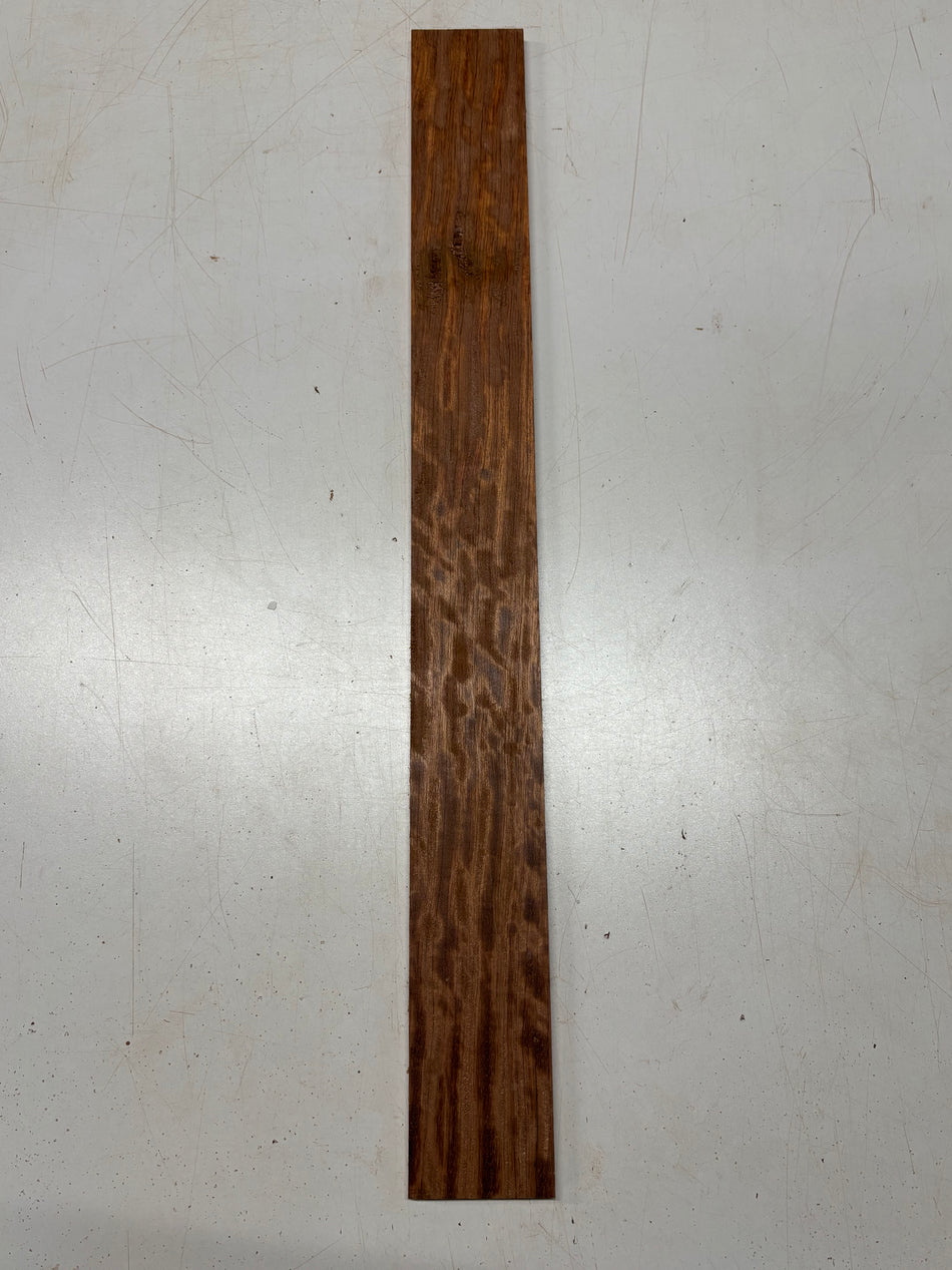 1 Piece, Flame Bubinga Fingerboard Blank  28"x3"x3/8"#8395 - Exotic Wood Zone