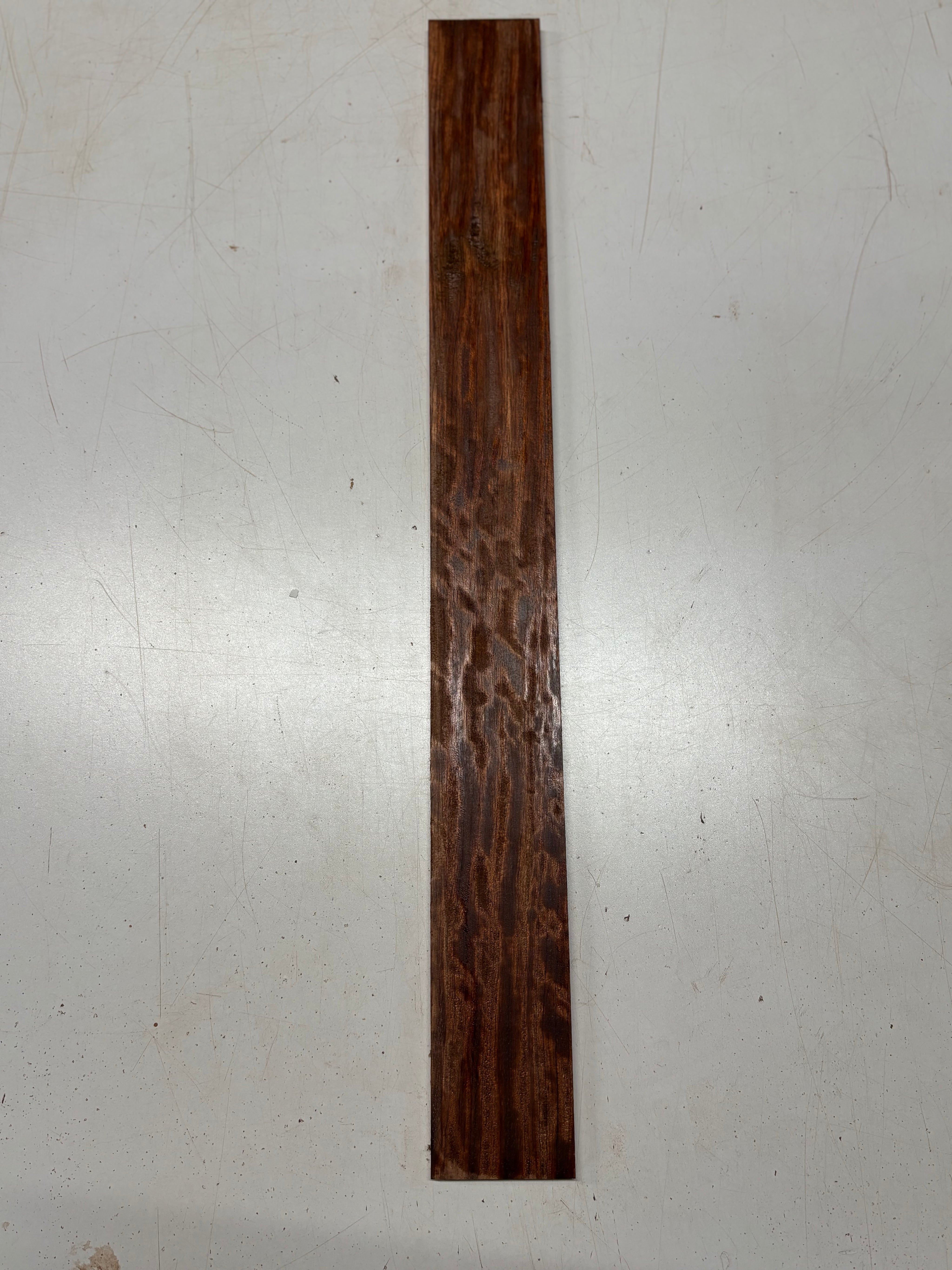 1 Piece, Flame Bubinga Fingerboard Blank  28"x3"x3/8"#8395 - Exotic Wood Zone