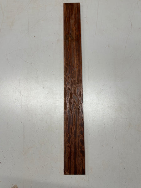 1 Piece, Flame Bubinga Fingerboard Blank  28"x3"x3/8"#8395 - Exotic Wood Zone
