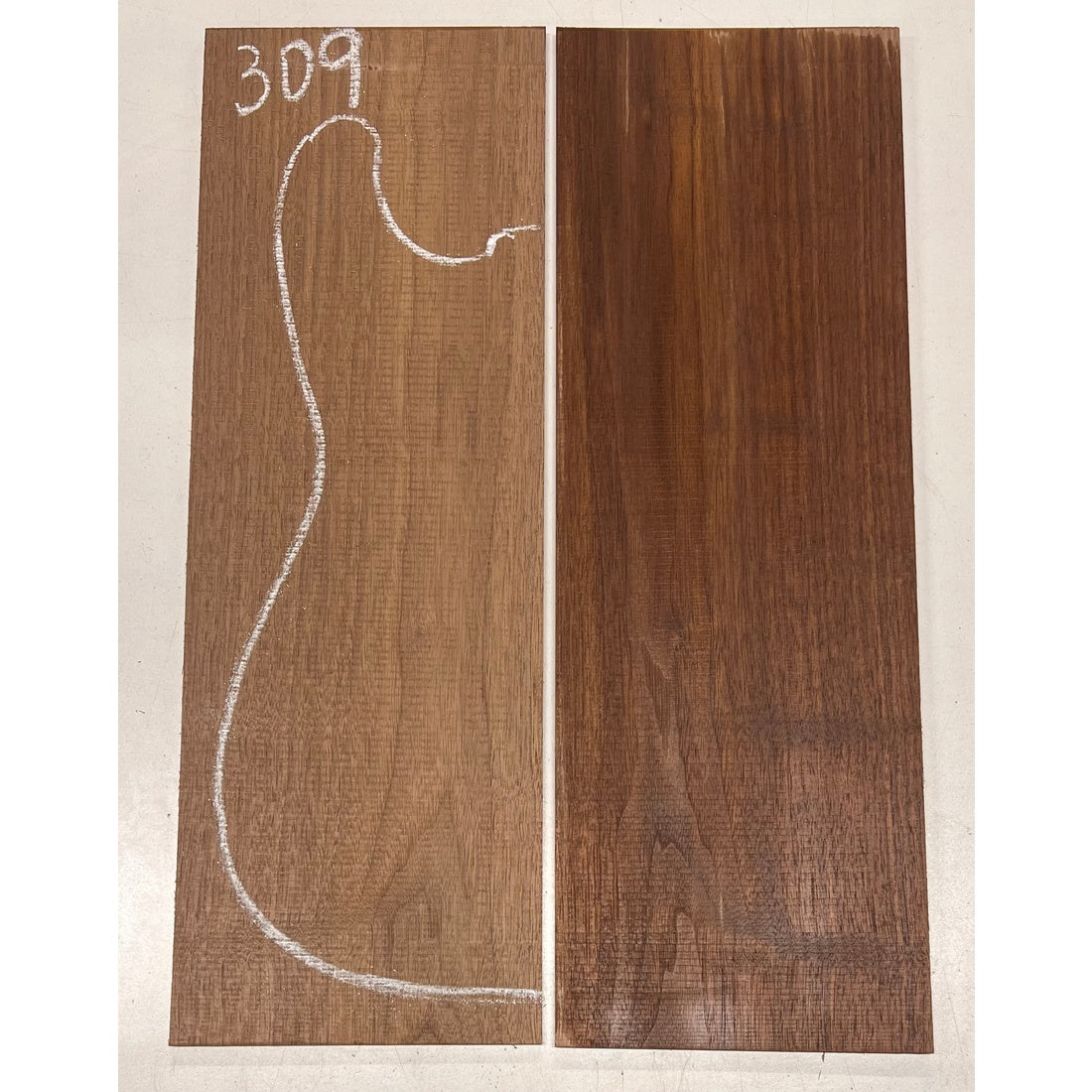 Black Walnut Bookmatched Guitar Drop Tops 21" x 7-1/4" x 1/4" #309 - Exotic Wood Zone - Buy online Across USA 