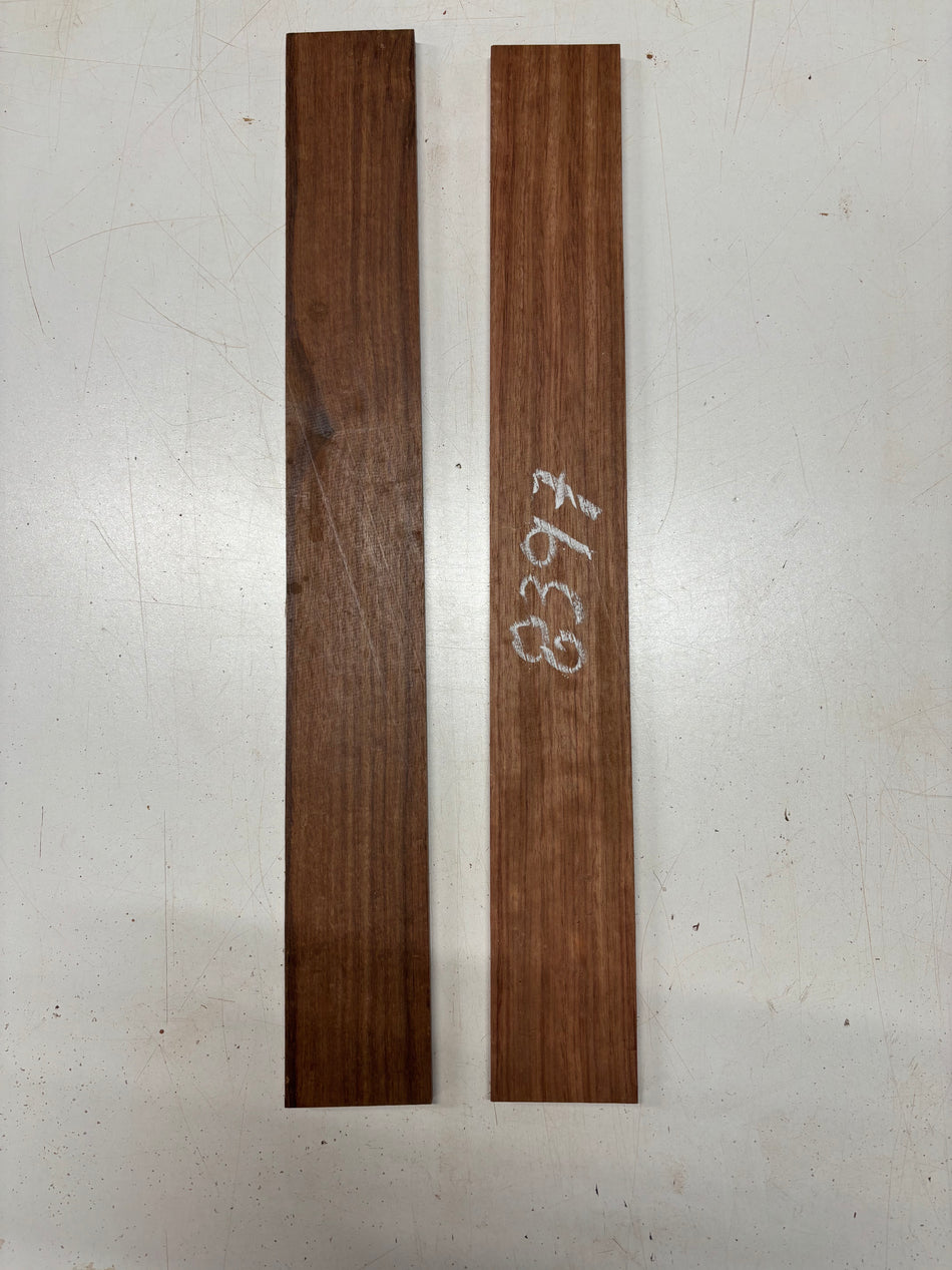 2 Pack, 2 Species Bubinga + Granadillo Fingerboard Blanks #8397 - Exotic Wood Zone