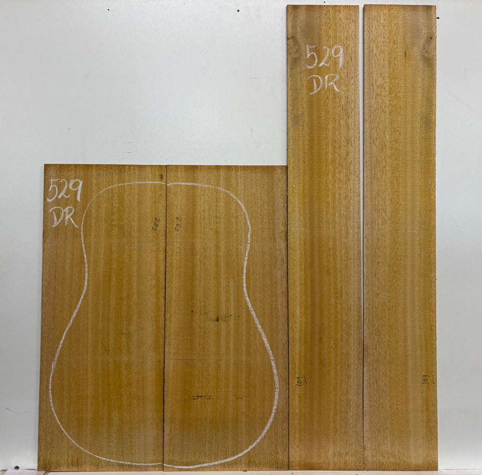 Golden Mango Dreadnought Guitar Back and Side Set #529