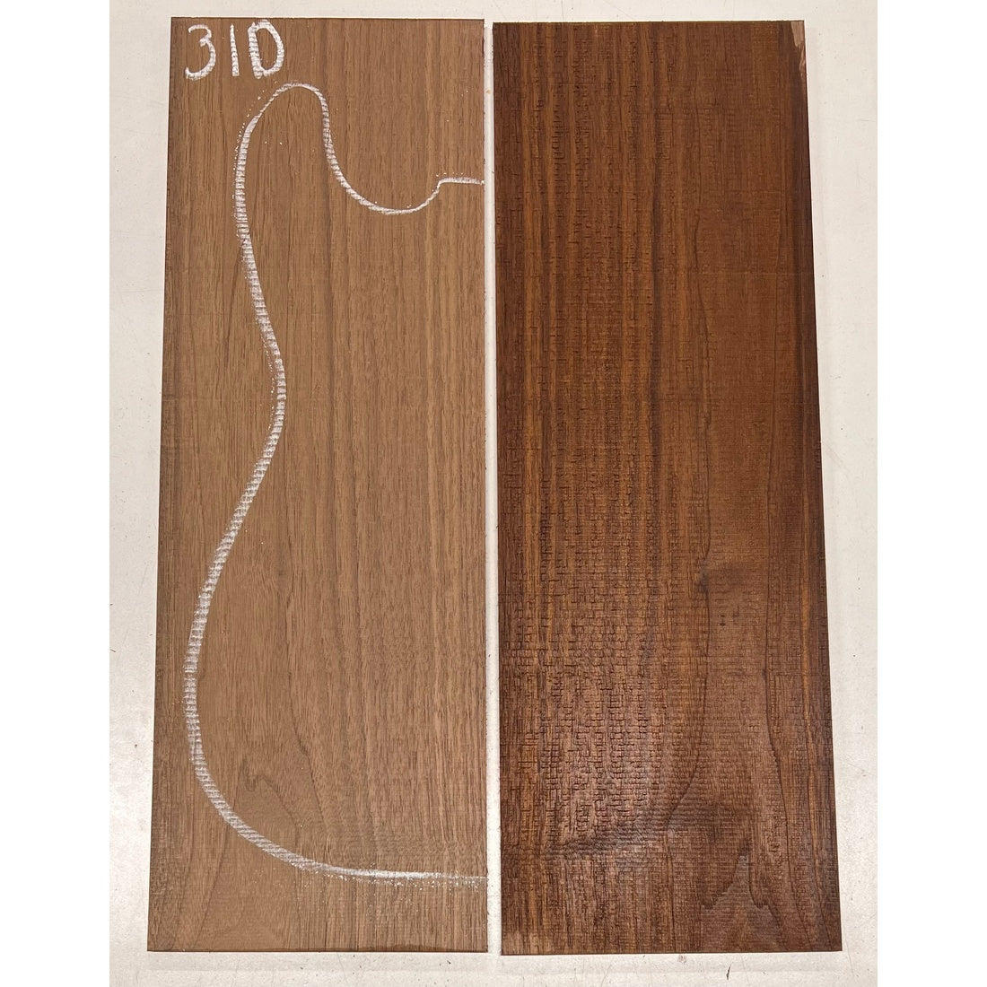 Black Walnut Bookmatched Guitar Drop Tops 21" x 7-1/4" x 1/4" #310 - Exotic Wood Zone - Buy online Across USA 