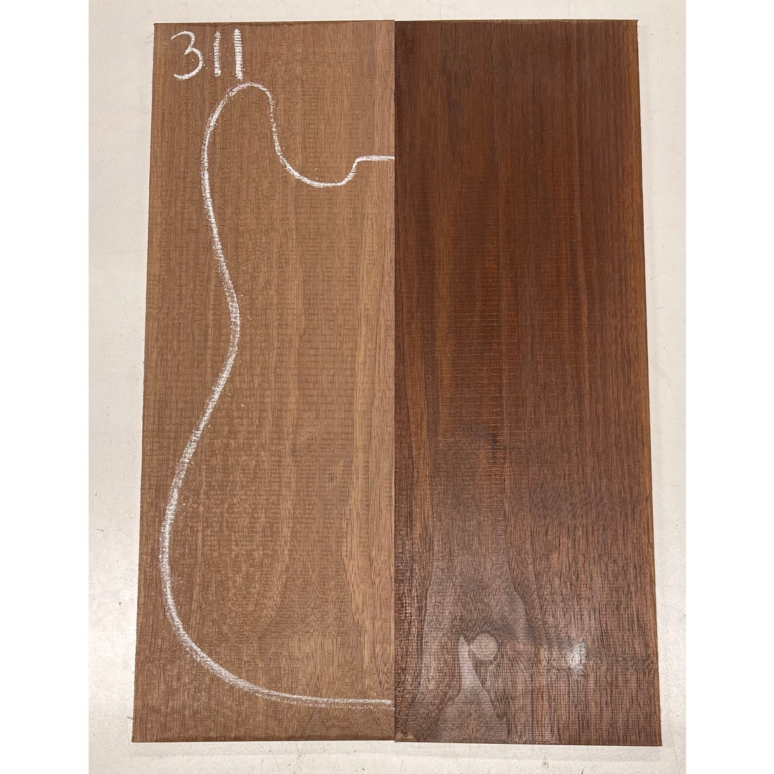 Black Walnut Bookmatched Guitar Drop Tops 21" x 7-1/4" x 1/4" #311 - Exotic Wood Zone - Buy online Across USA 