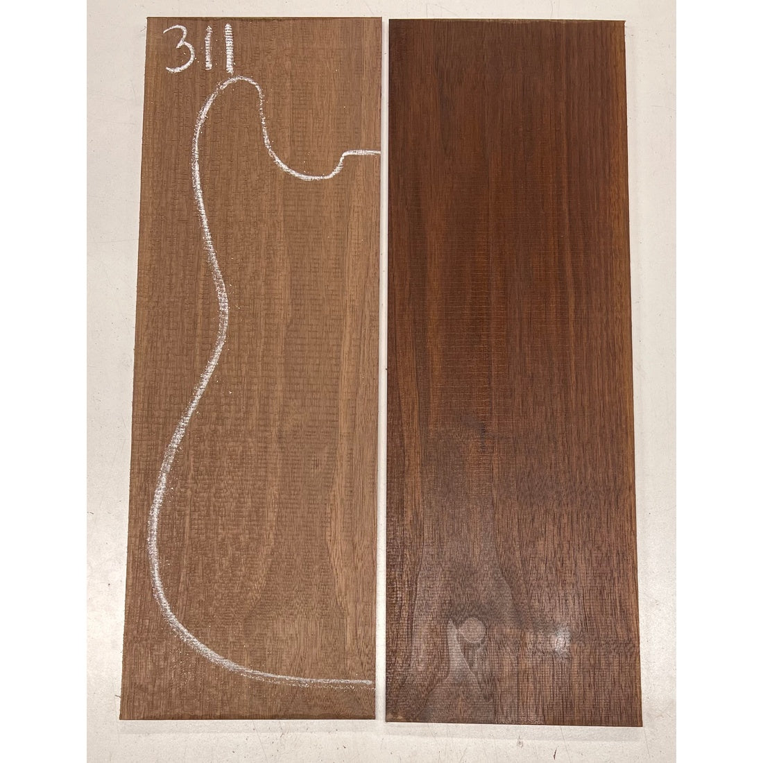 Black Walnut Bookmatched Guitar Drop Tops 21" x 7-1/4" x 1/4" #311 - Exotic Wood Zone - Buy online Across USA 