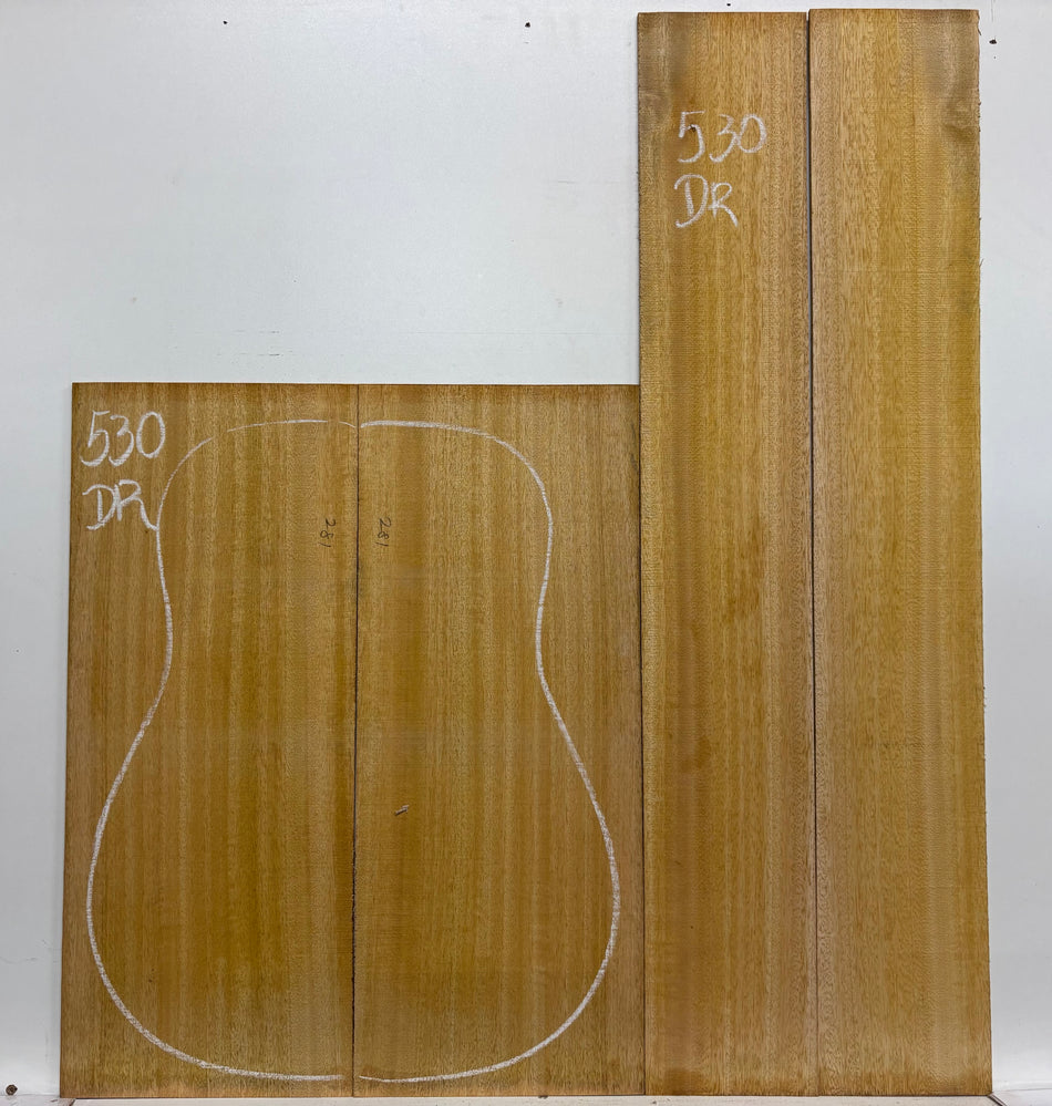 Golden Mango Dreadnought Guitar Back and Side Set #530