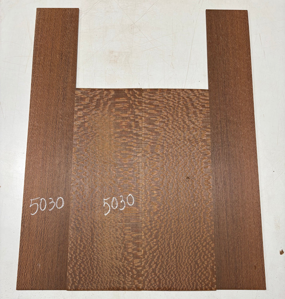Leopardwood Parlor Guitar Back And Side Set  #5030 Exotic Wood Zone 