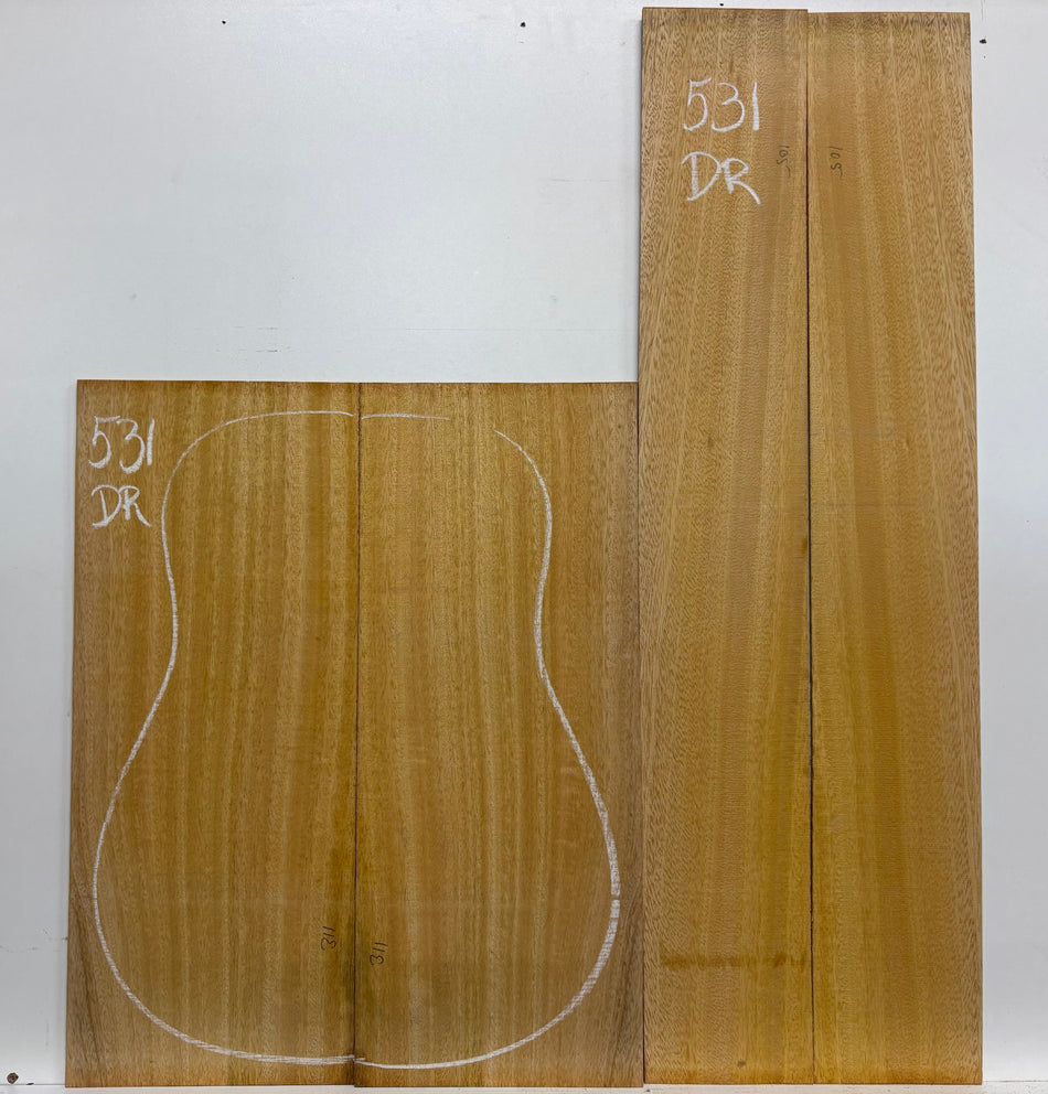 Golden Mango Dreadnought Guitar Back and Side Set #531