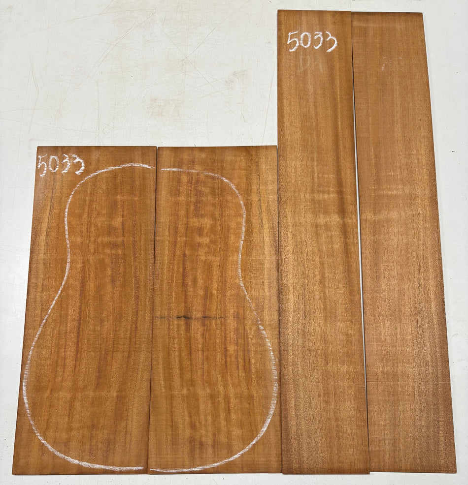 Genuine Mahogany Dreadnought Guitar Back and Side Set  #5033