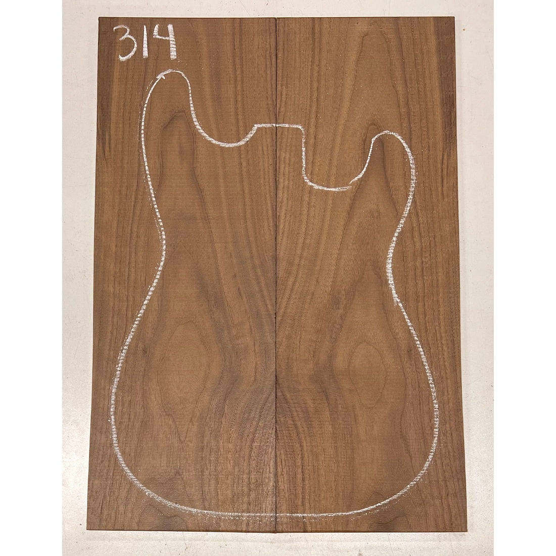 Black Walnut Bookmatched Guitar Drop Tops 21" x 7-1/4" x 1/4" #314 - Exotic Wood Zone - Buy online Across USA 