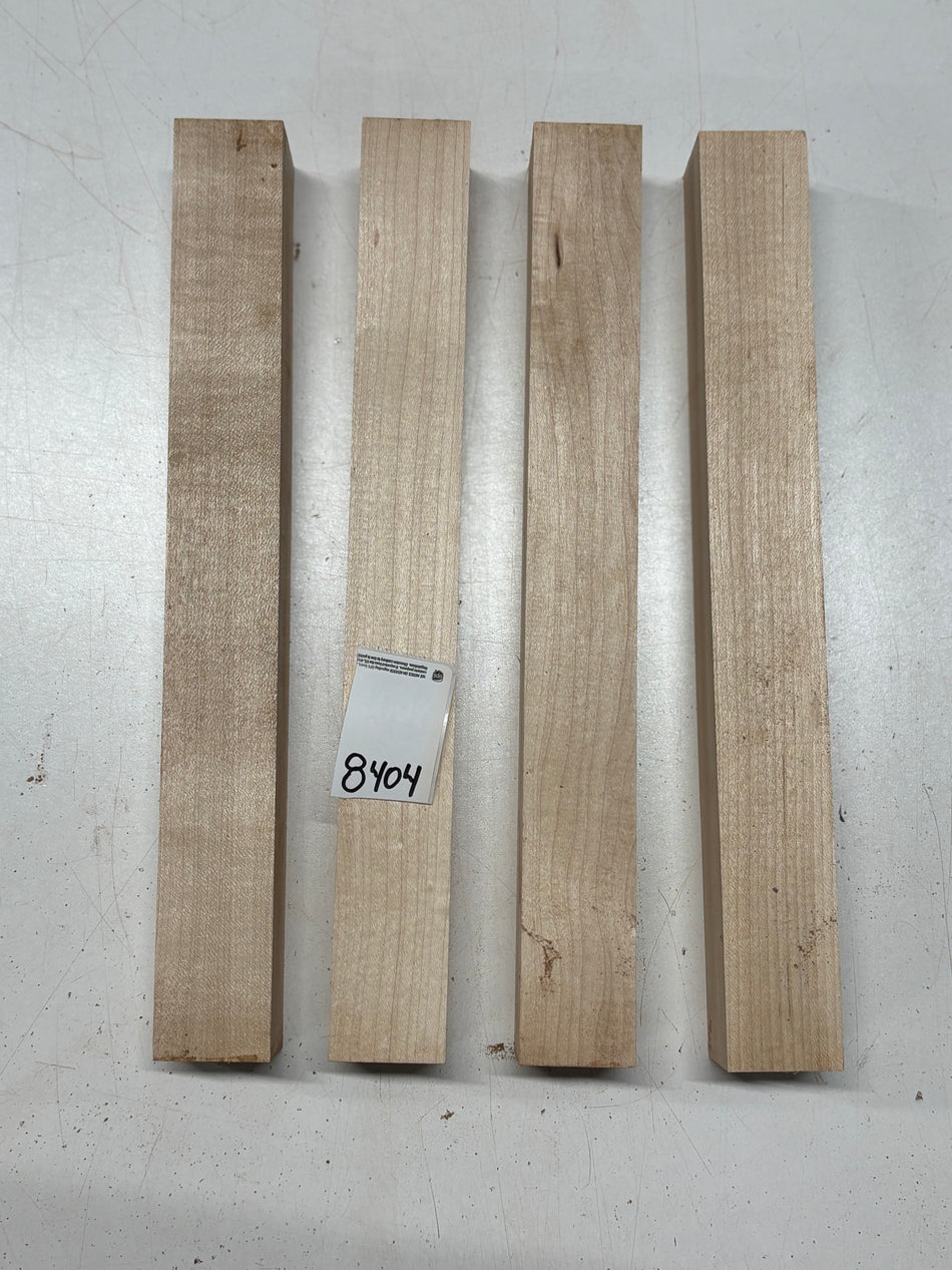 4 Pack, Hard Maple Turning Wood Blanks  12-1/2"x1-1/2"x1-1/2"#8404 - Exotic Wood Zone