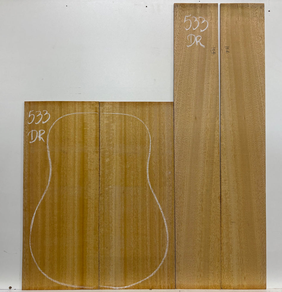 Golden Mango Dreadnought Guitar Back and Side Set #533