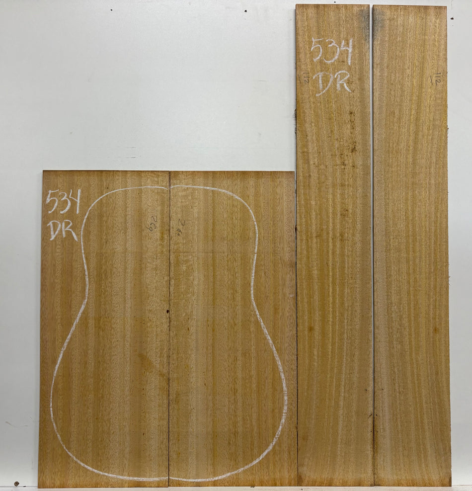 Golden Mango Dreadnought Guitar Back and Side Set #534