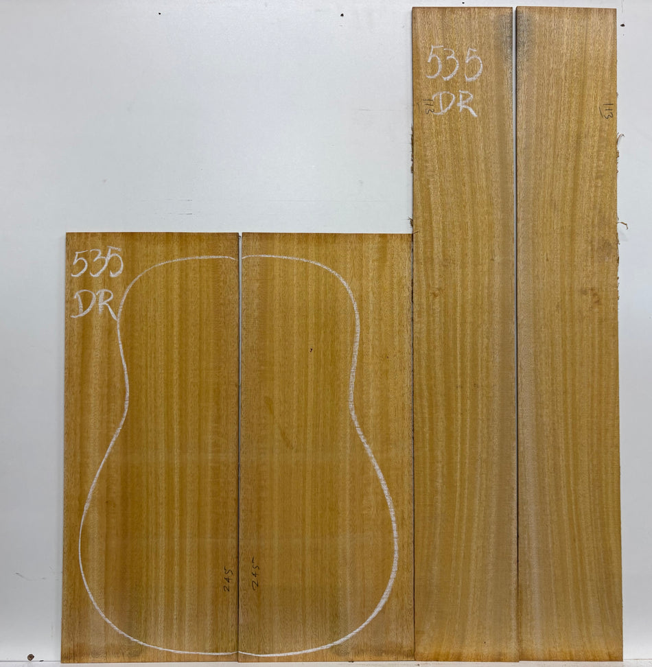 Golden Mango Dreadnought Guitar Back and Side Set #535