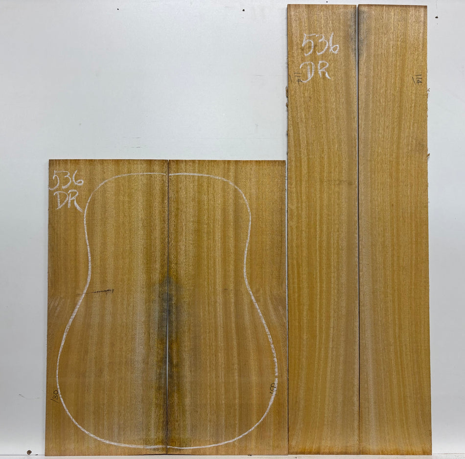 Golden Mango Dreadnought Guitar Back and Side Set #536