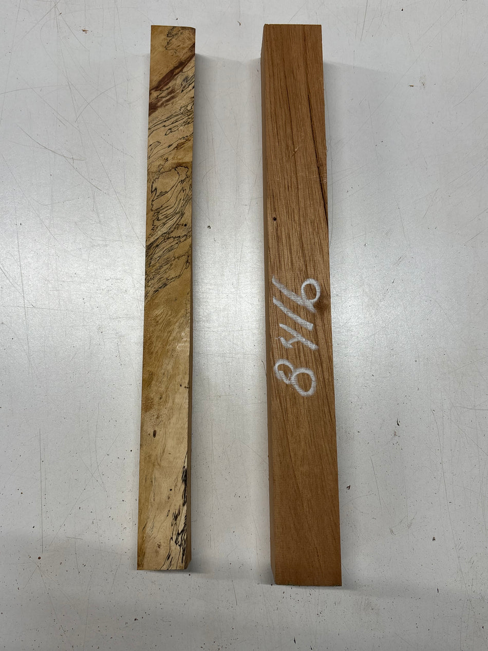 2 Pack, 2 Species Spanish Cedar + Spalted Tamarind Turning Wood Blanks #8416 - Exotic Wood Zone