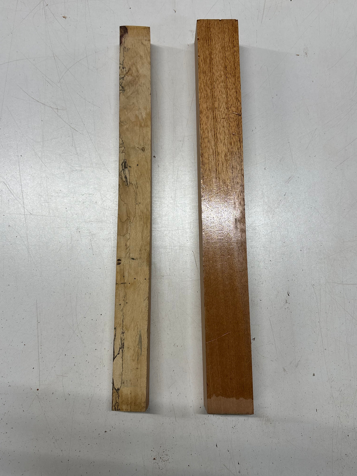 2 Pack, 2 Species Spanish Cedar + Spalted Tamarind Turning Wood Blanks #8416 - Exotic Wood Zone