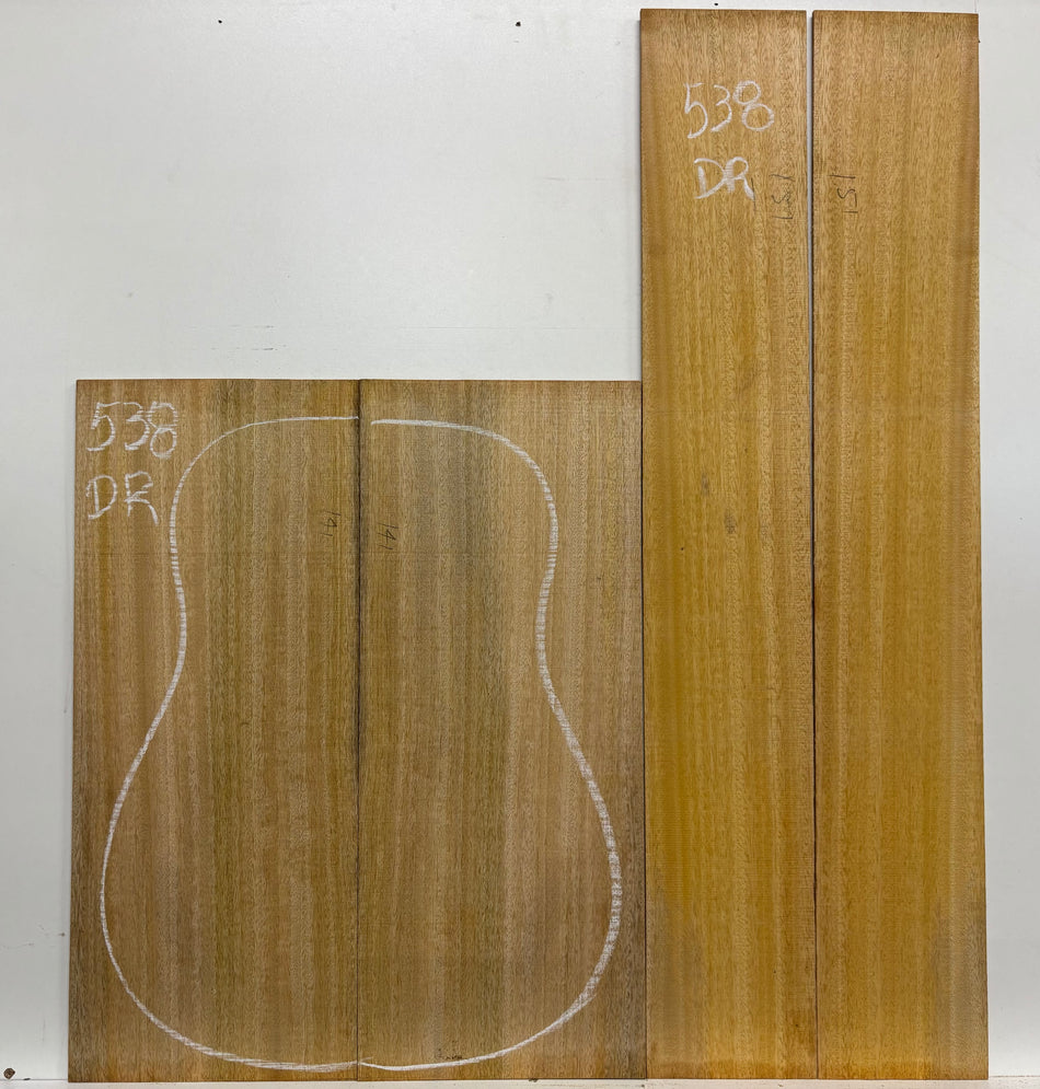 Golden Mango Dreadnought Guitar Back and Side Set #538