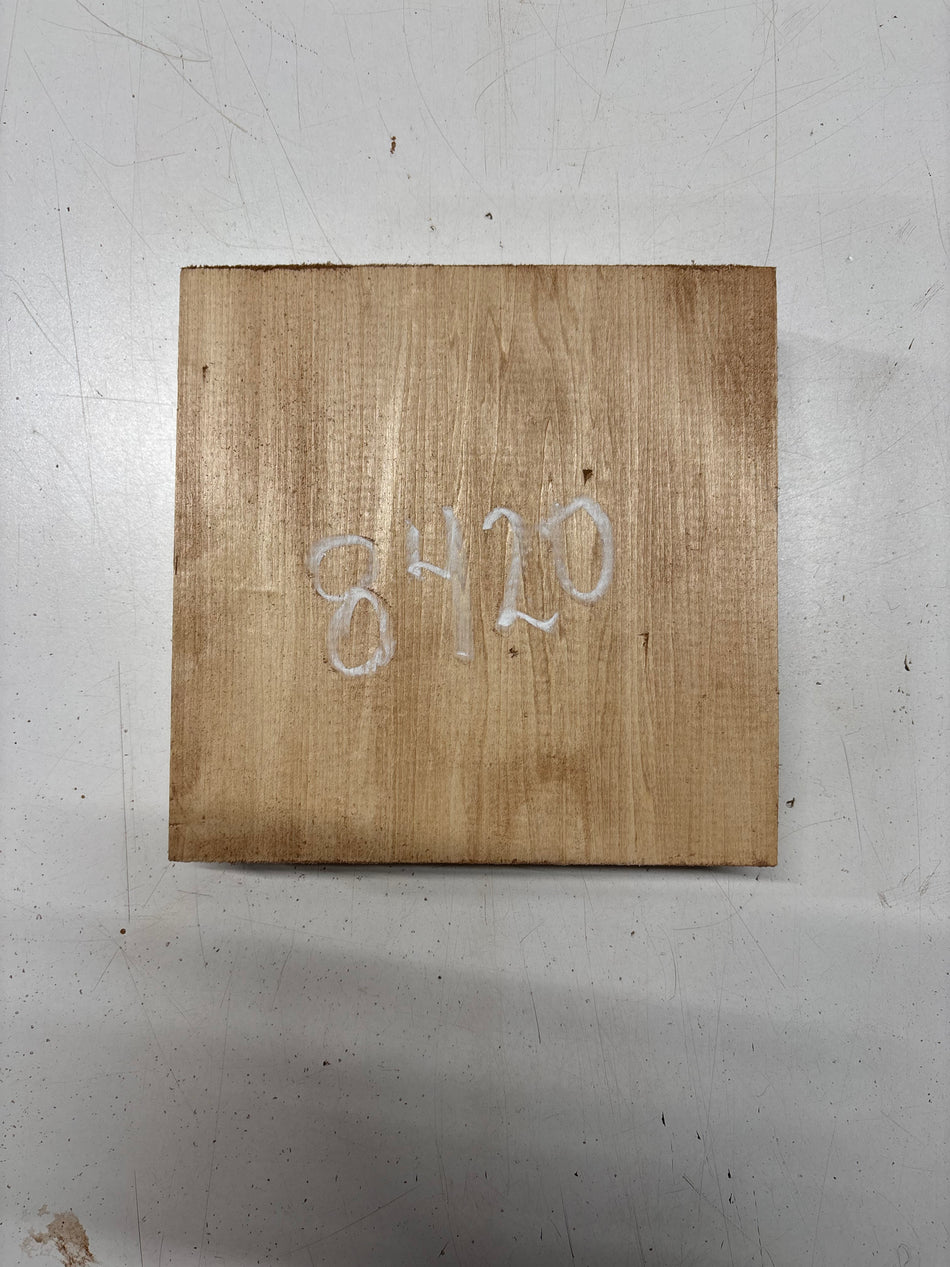 1 Piece, Basswood Bowl Blank 8"x8"x2" #8420 - Exotic Wood Zone