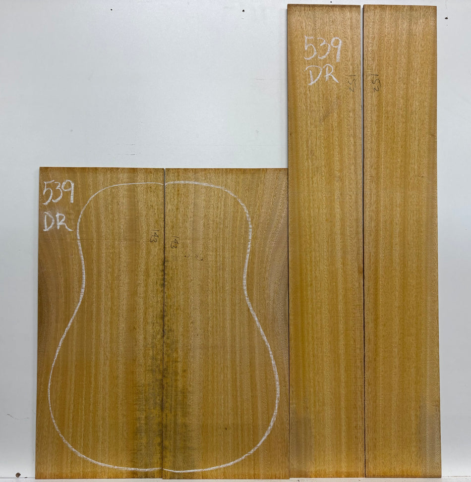 Golden Mango Dreadnought Guitar Back and Side Set #539