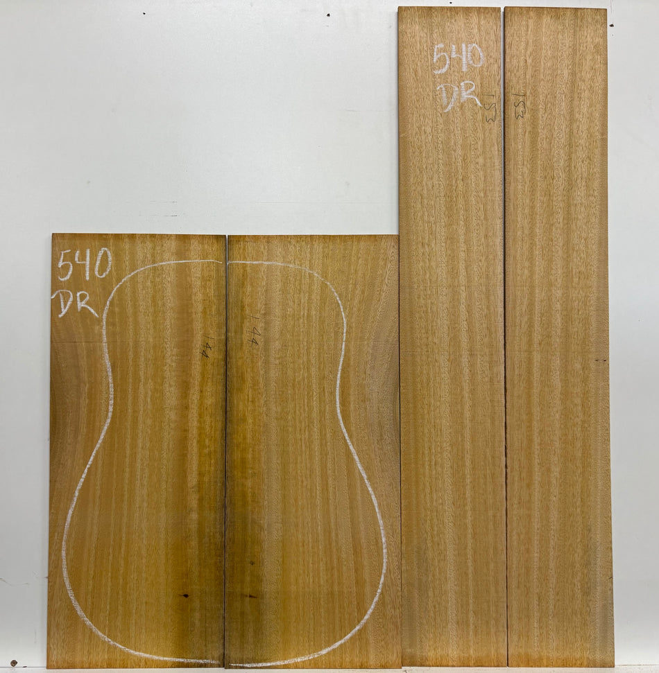 Golden Mango Dreadnought Guitar Back and Side Set #540