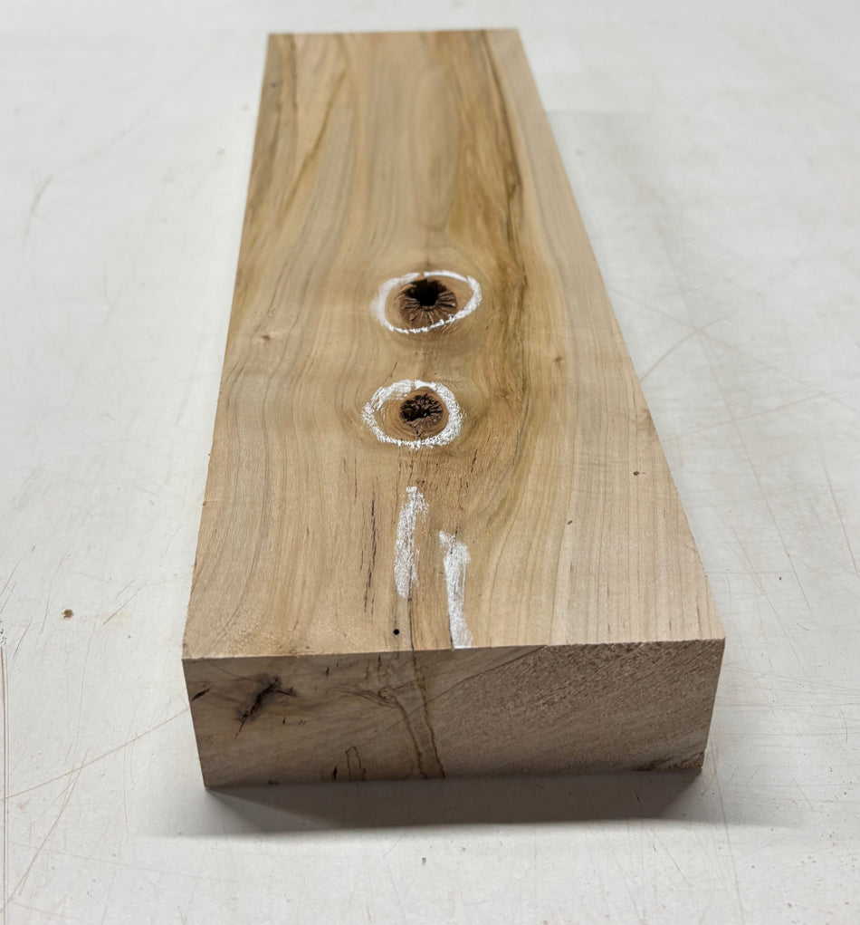 1 Piece, Ambrosia, Lumber Board Blank 17" x 5" x 1-7/8"#4178 Exotic Wood Zone 