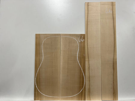 Flame Hard Maple Dreadnought Guitar Back & Side Set #66 - Exotic Wood Zone - Buy online Across USA 