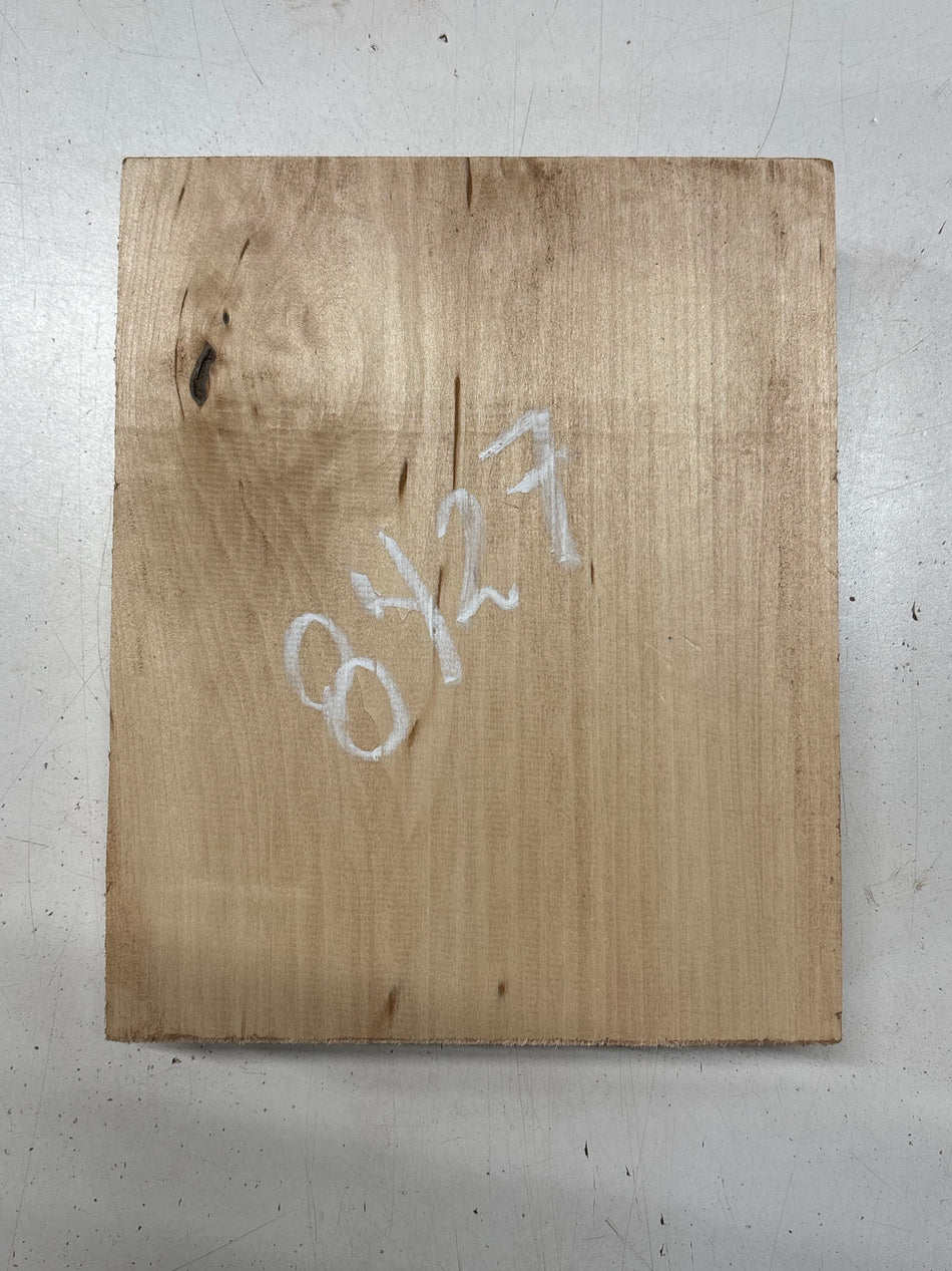 1 Piece, Basswood Lumber Board Blank 9-7/8"x8"x2" #8427 - Exotic Wood Zone