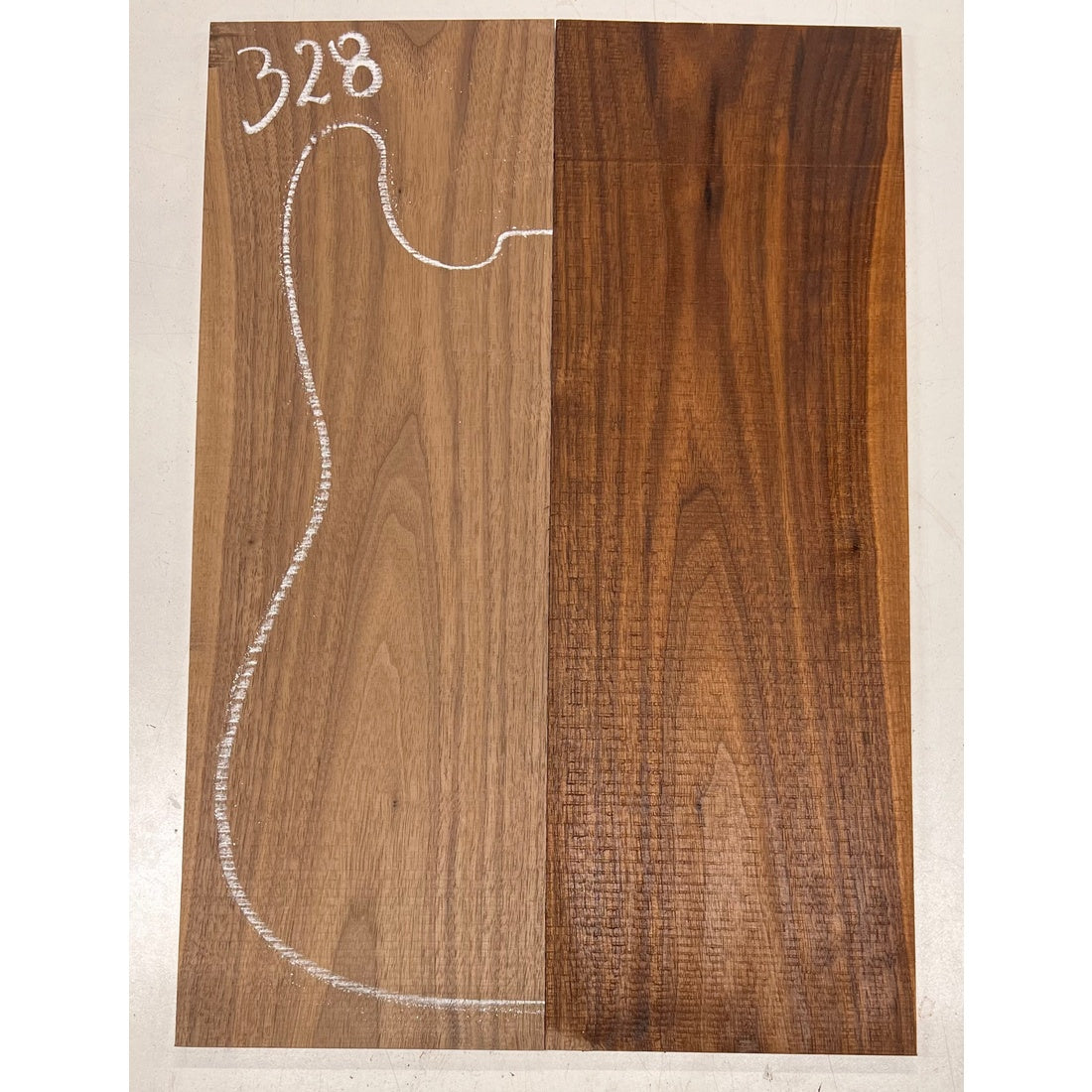 Black Walnut Bookmatched Guitar Drop Tops 21" x 7-1/4" x 1/4" #328 - Exotic Wood Zone - Buy online Across USA 