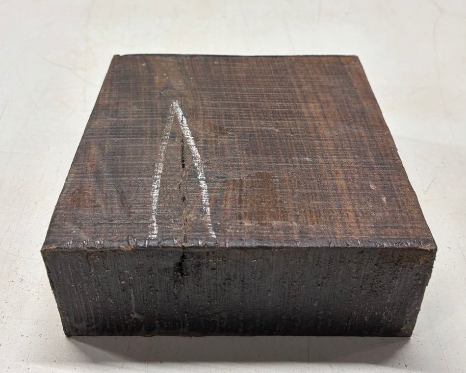 Defective East Indian Rosewood Bowl Blank (with Visible Cracks)- 6" x 6" x 2"