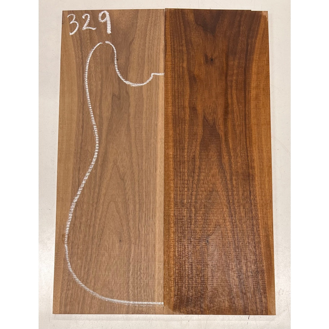 Black Walnut Bookmatched Guitar Drop Tops 21" x 7-1/4" x 1/4" #329 - Exotic Wood Zone - Buy online Across USA 