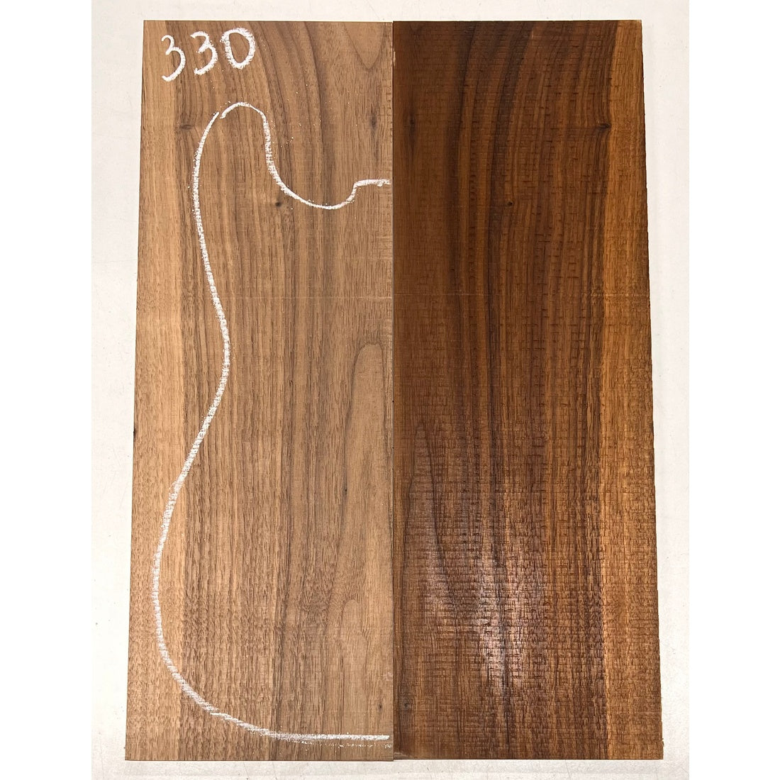 Black Walnut Bookmatched Guitar Drop Tops 21" x 7-1/4" x 1/4" #330 - Exotic Wood Zone - Buy online Across USA 