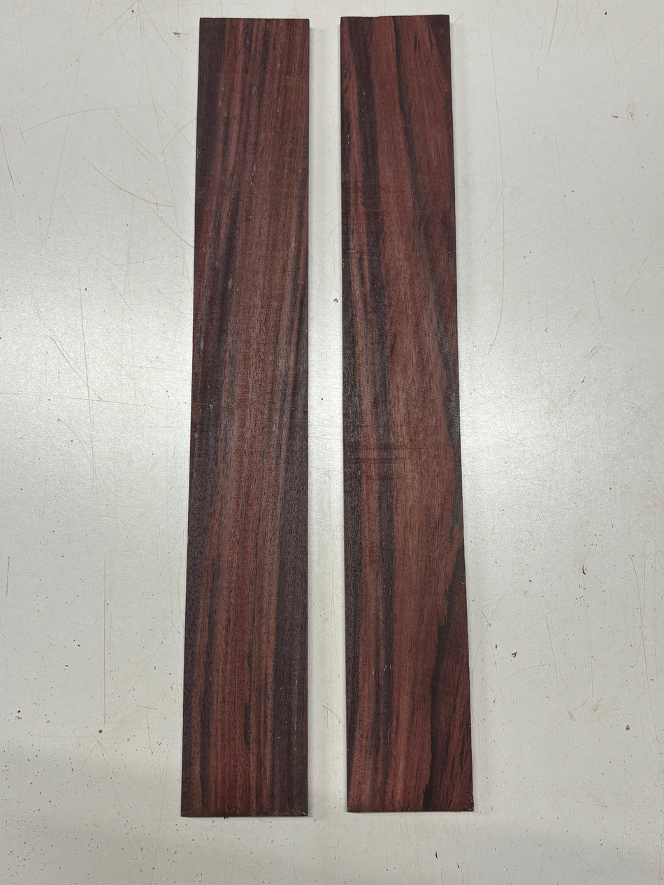 2 Pack, Royal Indian Rosewood Fingerboard Blanks 20-7/8"x3"x3/8" #8428 - Exotic Wood Zone