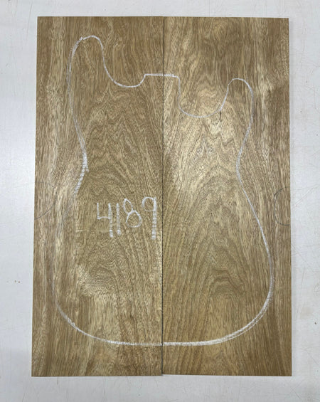 White Limba Guitar Drop Top 21"x7-1/2"x1/4"#4189 Exotic Wood Zone 