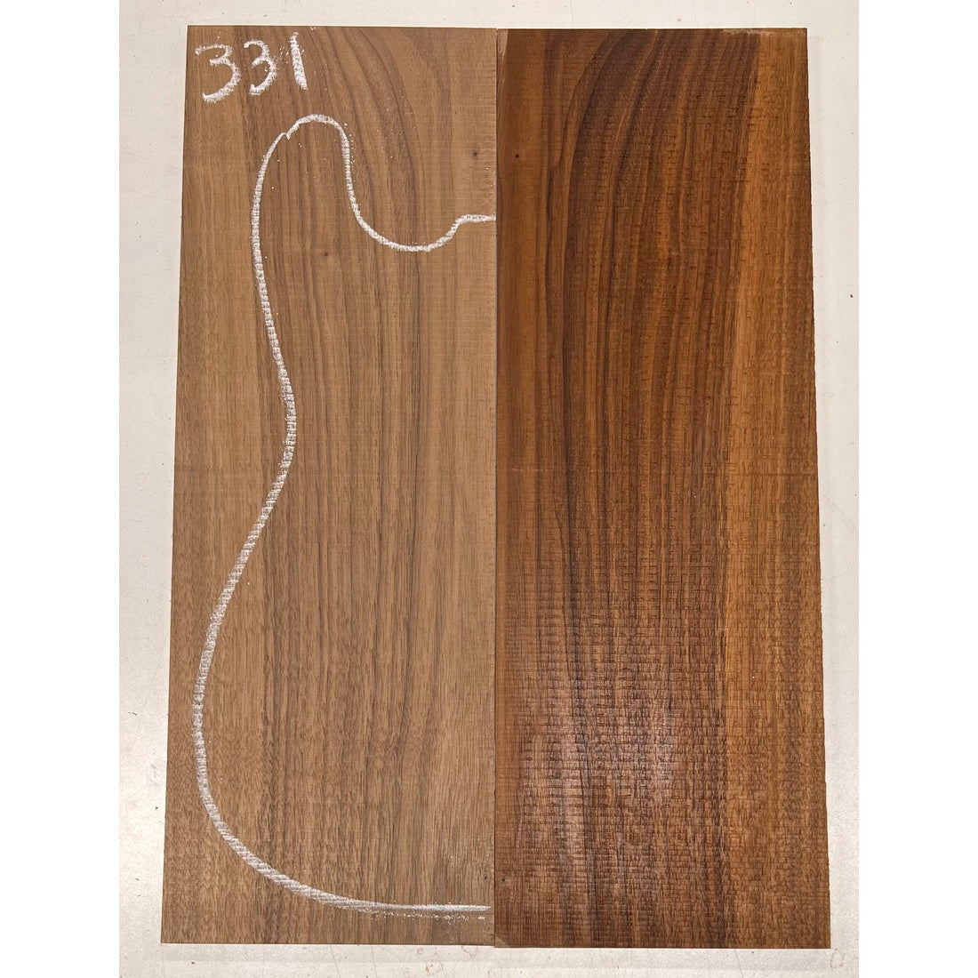 Black Walnut Bookmatched Guitar Drop Tops 21" x 7-1/4" x 1/4" #331 - Exotic Wood Zone - Buy online Across USA 