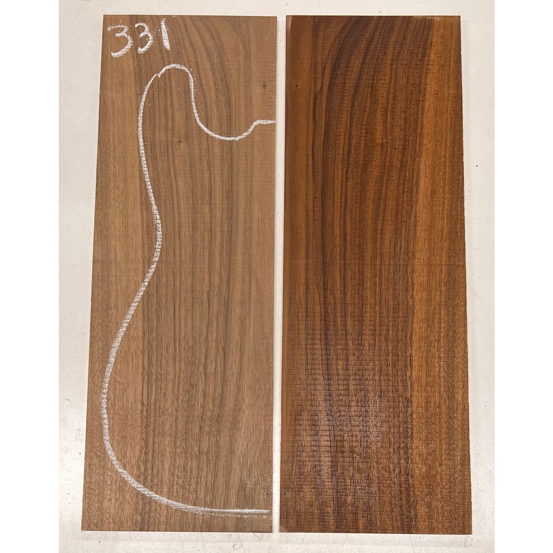 Black Walnut Bookmatched Guitar Drop Tops 21" x 7-1/4" x 1/4" #331 - Exotic Wood Zone - Buy online Across USA 