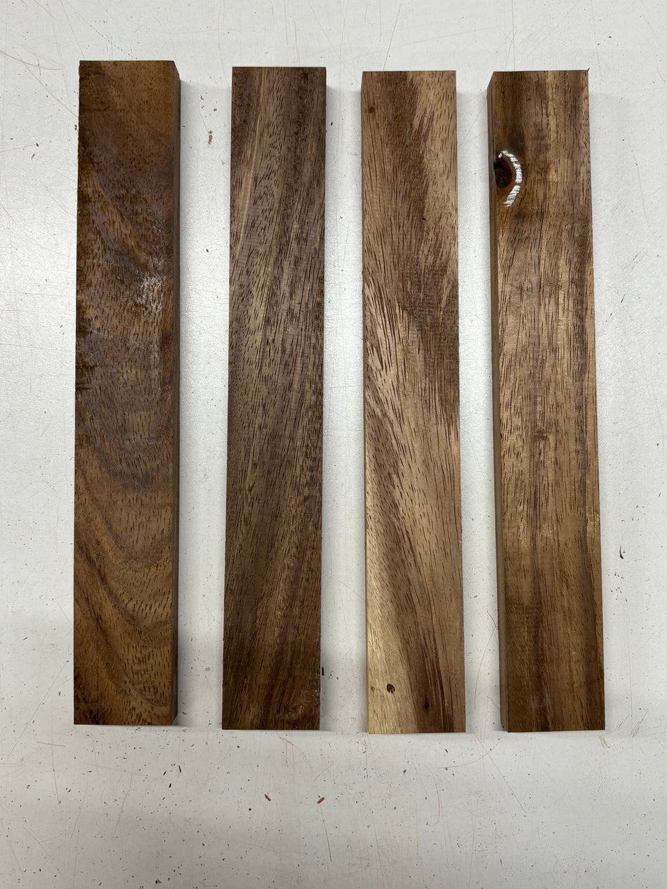 4 Pack, Indian Walnut Thin Stock Lumber 12"x1-3/4"x3/4"#8439 - Exotic Wood Zone