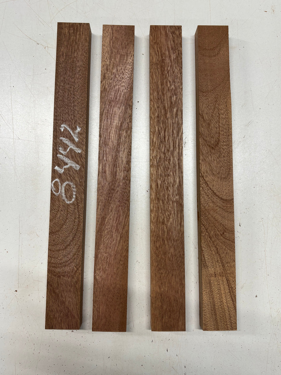 4 Pack, African Mahogany Thin Stock Lumber 16"x1-3/4"x1"#8442 - Exotic Wood Zone