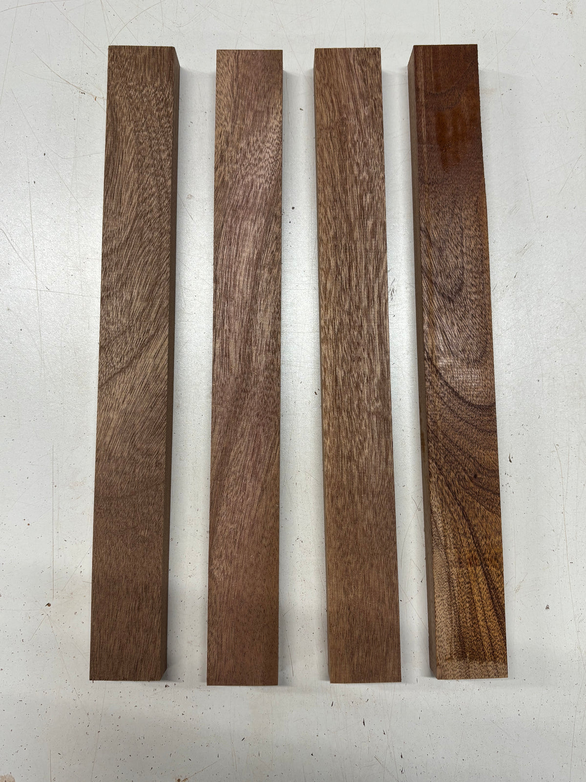 4 Pack, African Mahogany Thin Stock Lumber 16"x1-3/4"x1"#8442 - Exotic Wood Zone