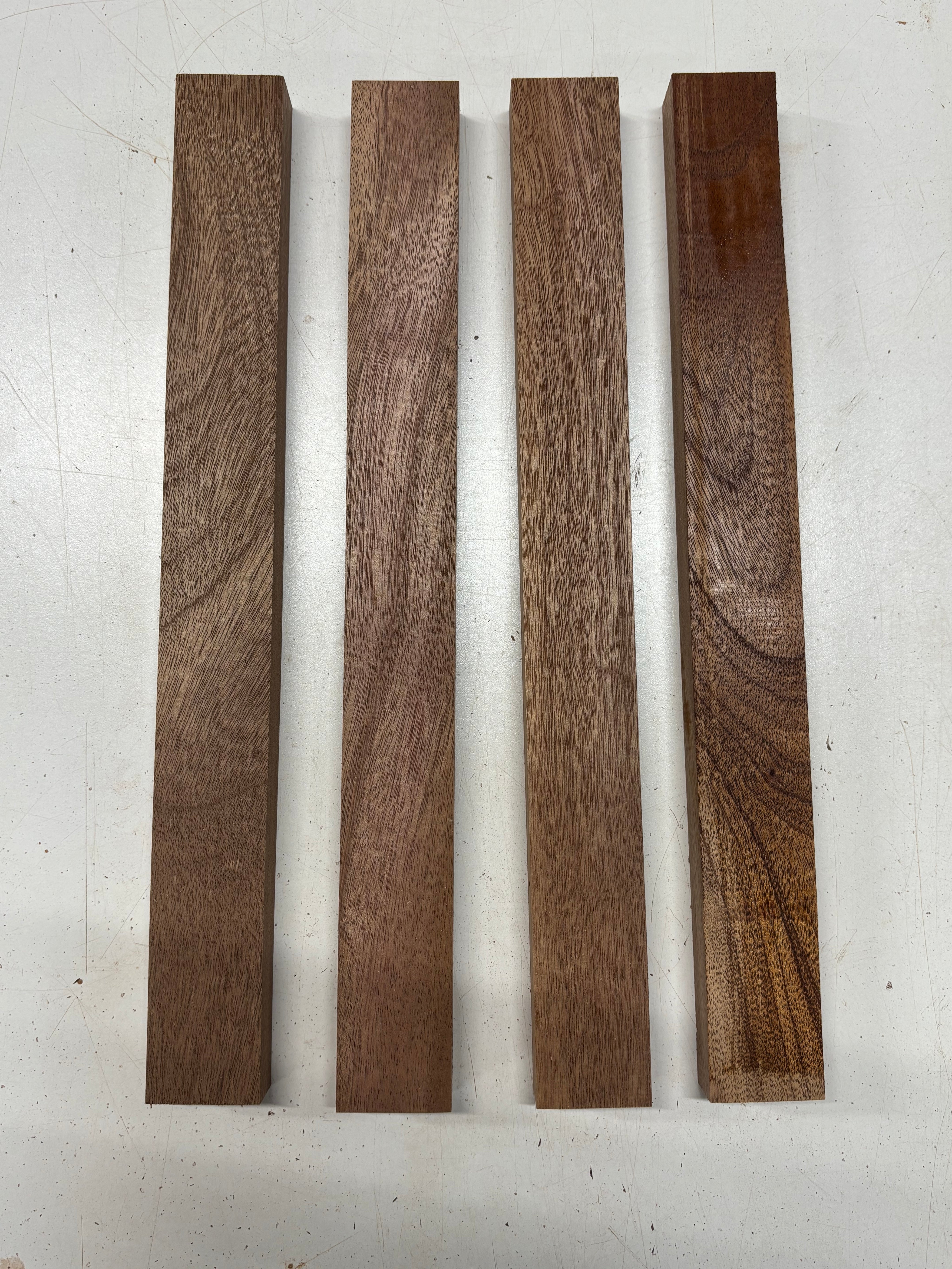 4 Pack, African Mahogany Thin Stock Lumber 16"x1-3/4"x1"#8442 - Exotic Wood Zone
