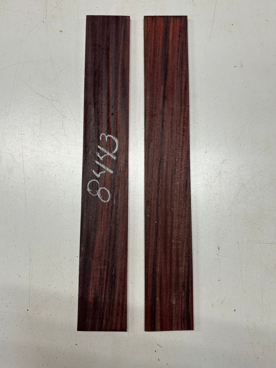 2 Pack, Royal Indian Rosewood Fingerboard Blanks  21"x3"x3/8"#8443 - Exotic Wood Zone