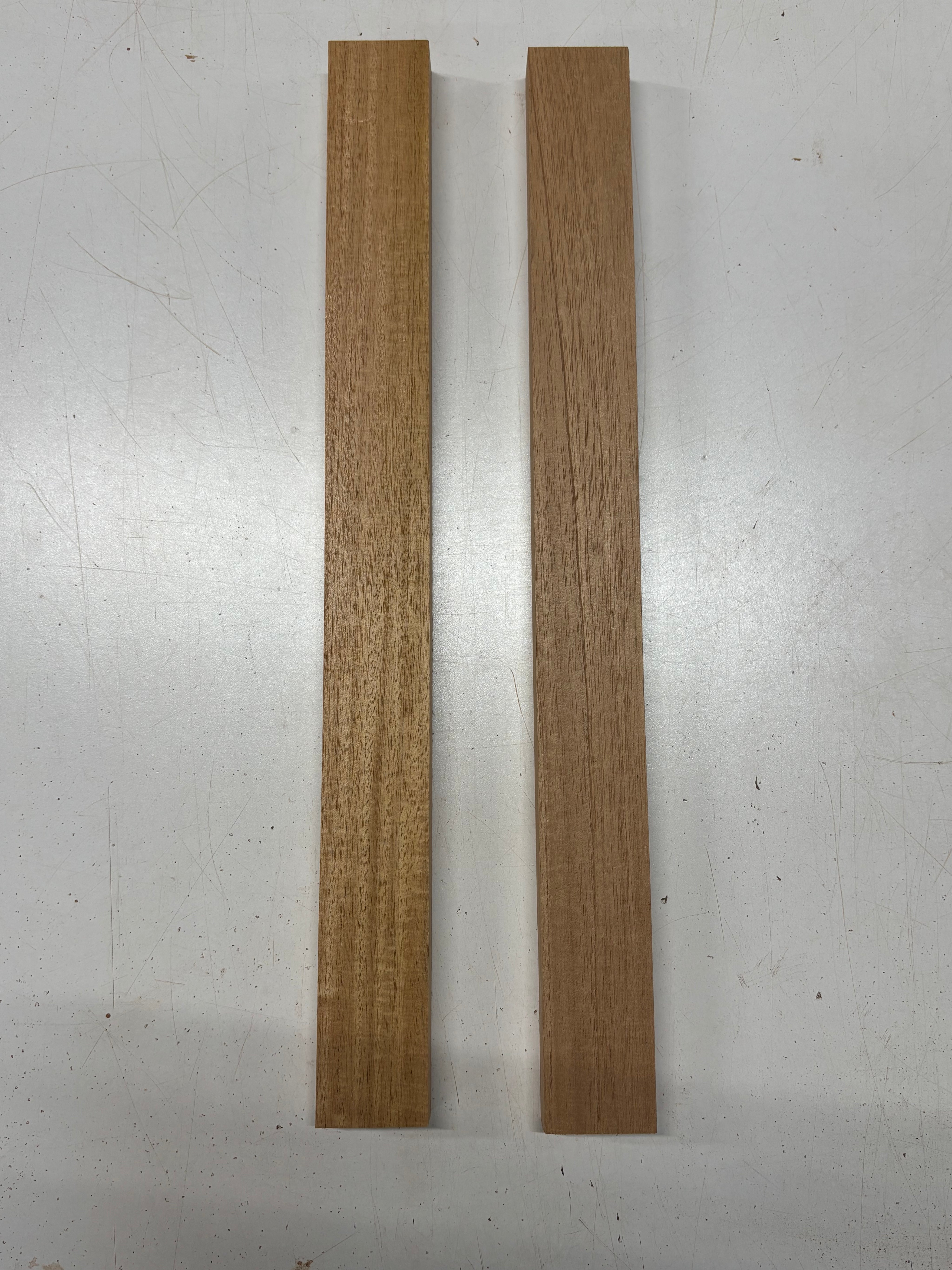 2 Pack, 2 Species Spanish Cedar + Mahogany Thin Stock Lumber  20"x1-7/8"x1"#8444 - Exotic Wood Zone