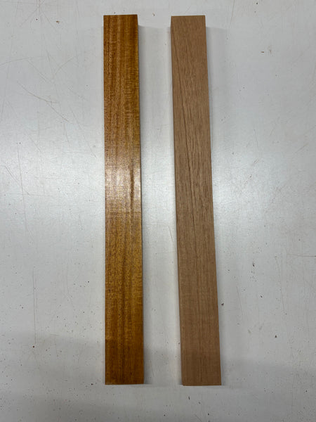 2 Pack, 2 Species Spanish Cedar + Mahogany Thin Stock Lumber  20"x1-7/8"x1"#8444 - Exotic Wood Zone