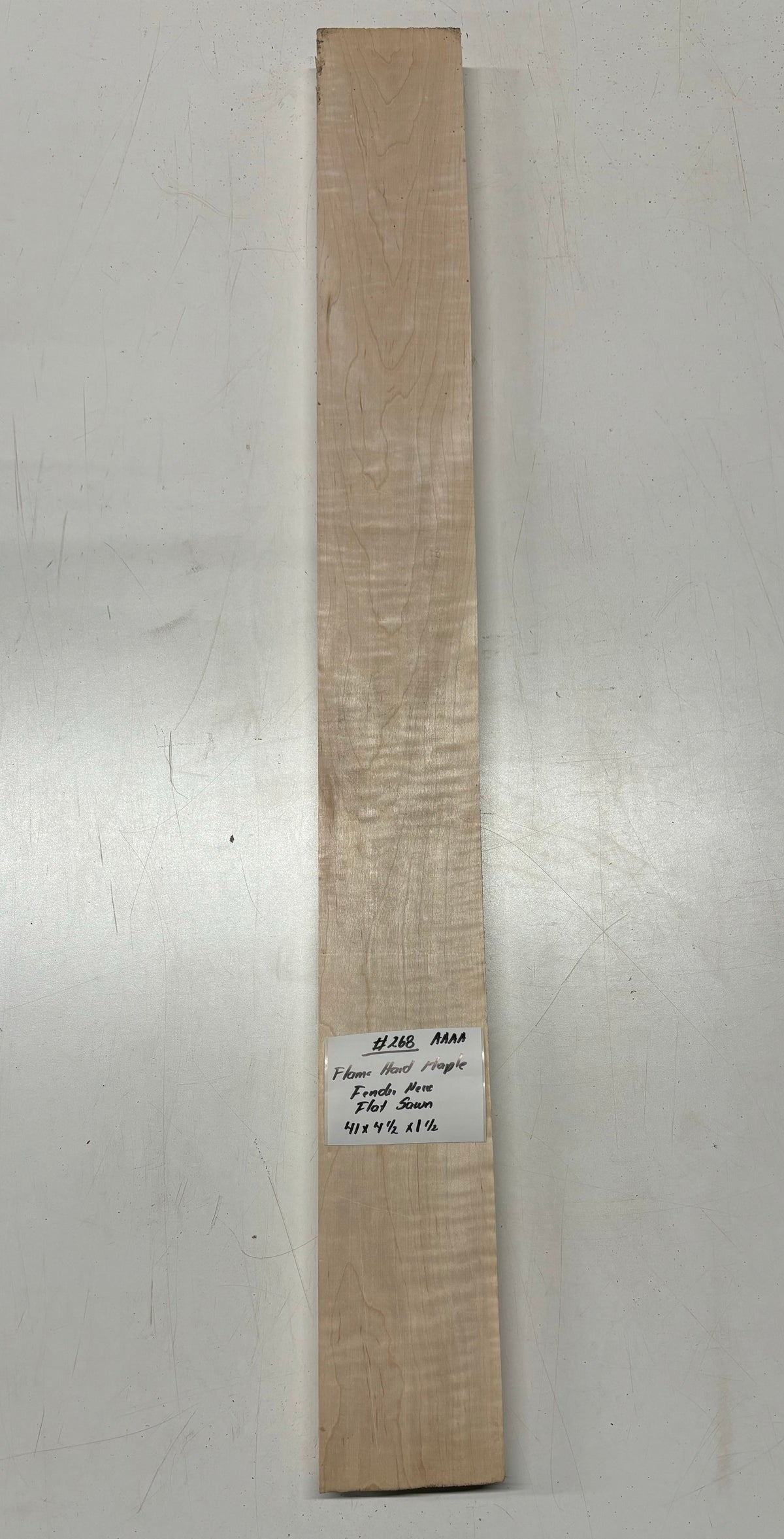 Fender Flame Maple Guitar Neck Blank - AAAA Grade (Flat Sawn) #268 Exotic Wood Zone 